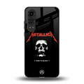 metallica black back phone cover | glass case for oneplus nord ce 4 lite