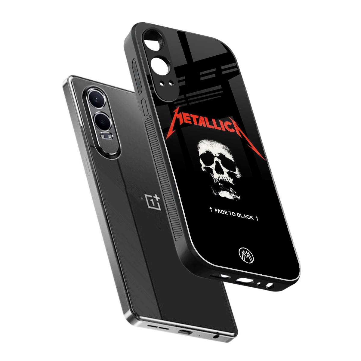 metallica black back phone cover | glass case for oneplus nord ce 4 lite