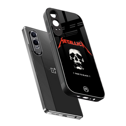metallica black back phone cover | glass case for oneplus nord ce 4 lite
