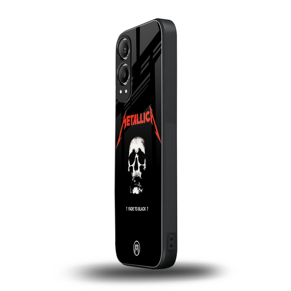 metallica black back phone cover | glass case for oneplus nord ce 4 lite