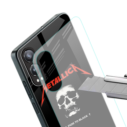 metallica black back phone cover | glass case for oneplus nord ce 4 lite