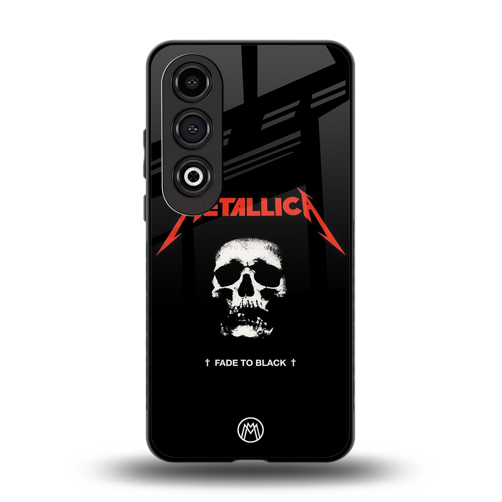 metallica black back phone cover | glass case for oneplus nord ce 4