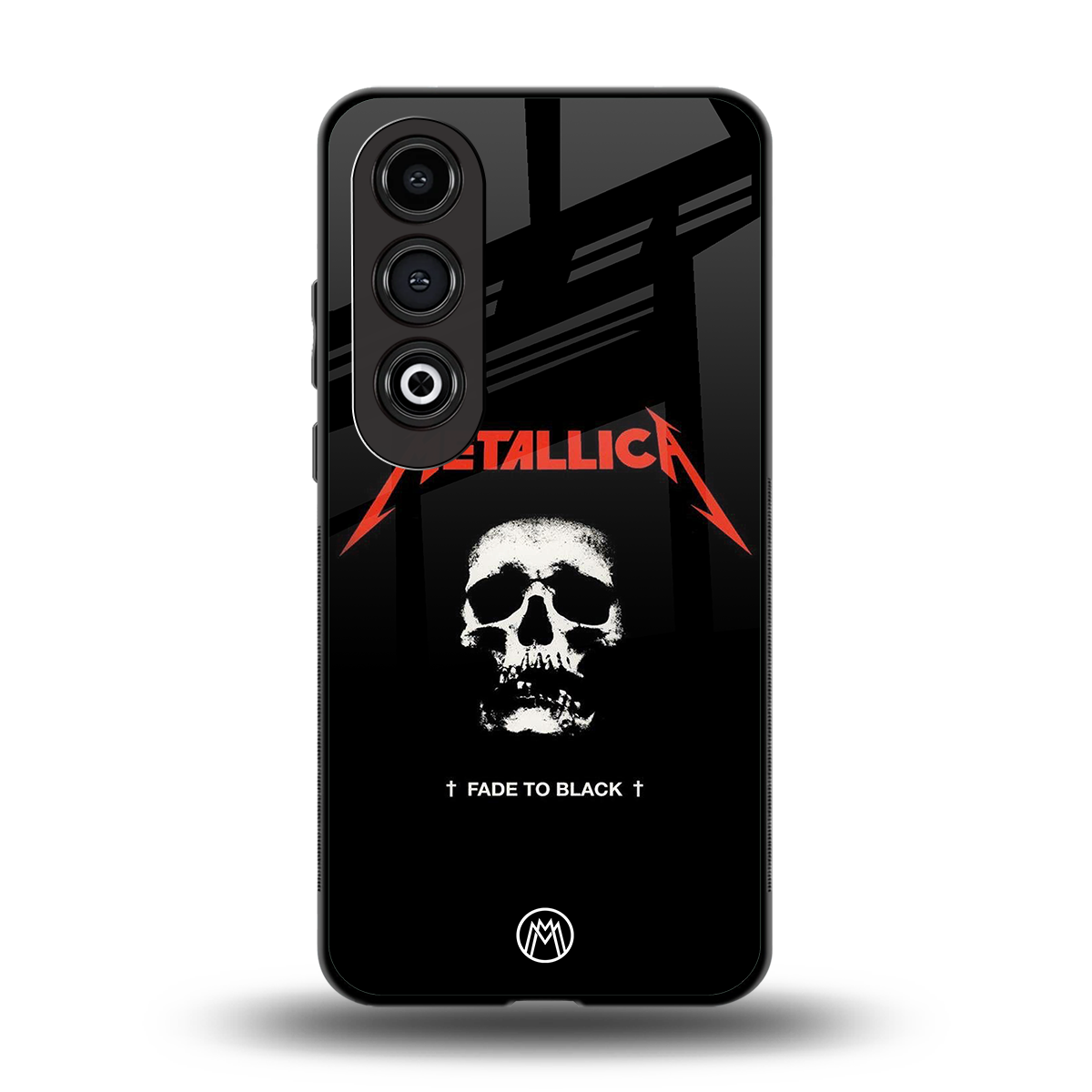 metallica black back phone cover | glass case for oneplus nord ce 4