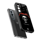 metallica black back phone cover | glass case for oneplus nord ce 4