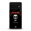 metallica black back phone cover | glass case for google pixel 6 pro