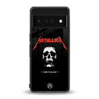 metallica black back phone cover | glass case for google pixel 6 pro