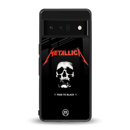 metallica black back phone cover | glass case for google pixel 6 pro