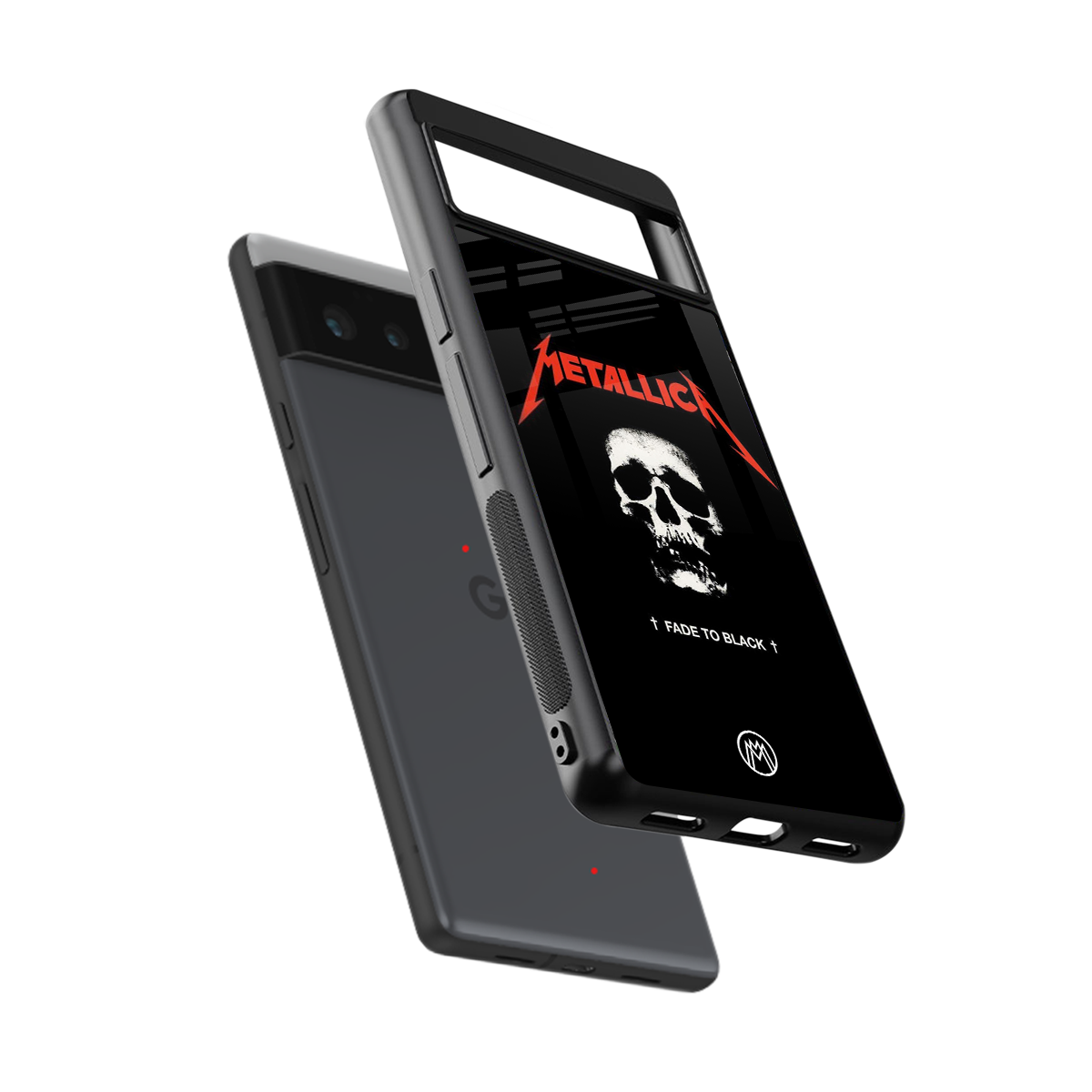 metallica black back phone cover | glass case for google pixel 6