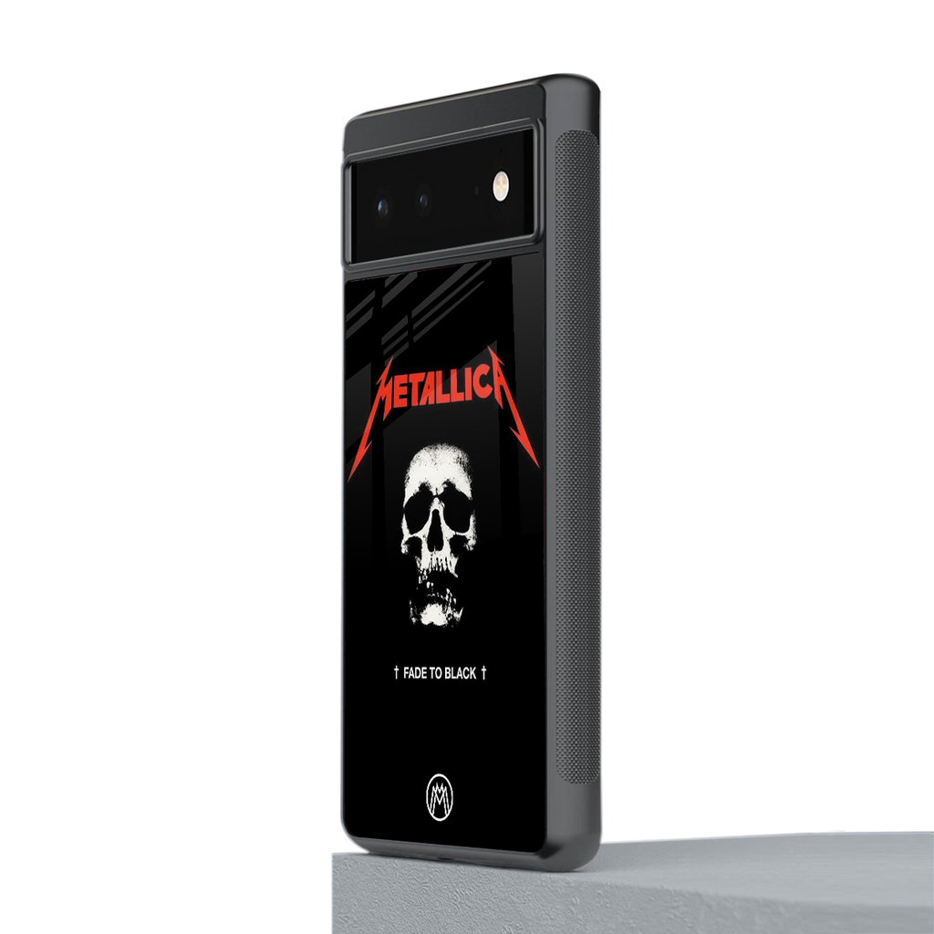 metallica black back phone cover | glass case for Google Pixel 6A