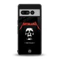 metallica black back phone cover | glass case for google pixel 7 pro