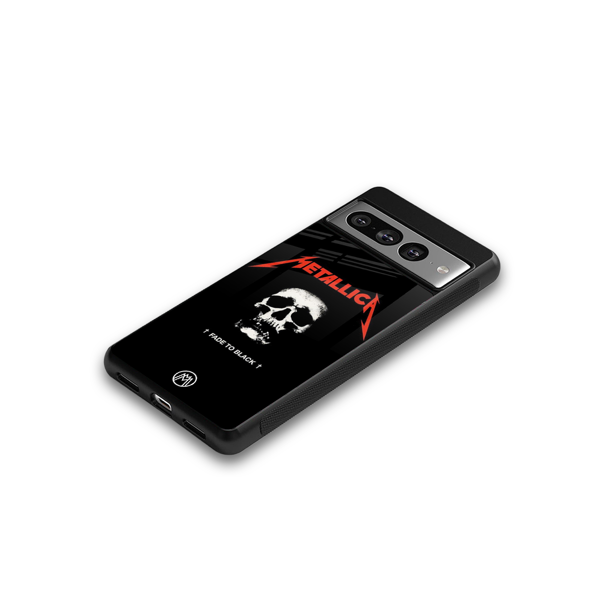 metallica black back phone cover | glass case for google pixel 7 pro