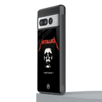 metallica black back phone cover | glass case for google pixel 7 pro