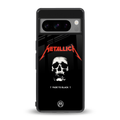 metallica black back phone cover | glass case for google pixel 8 pro