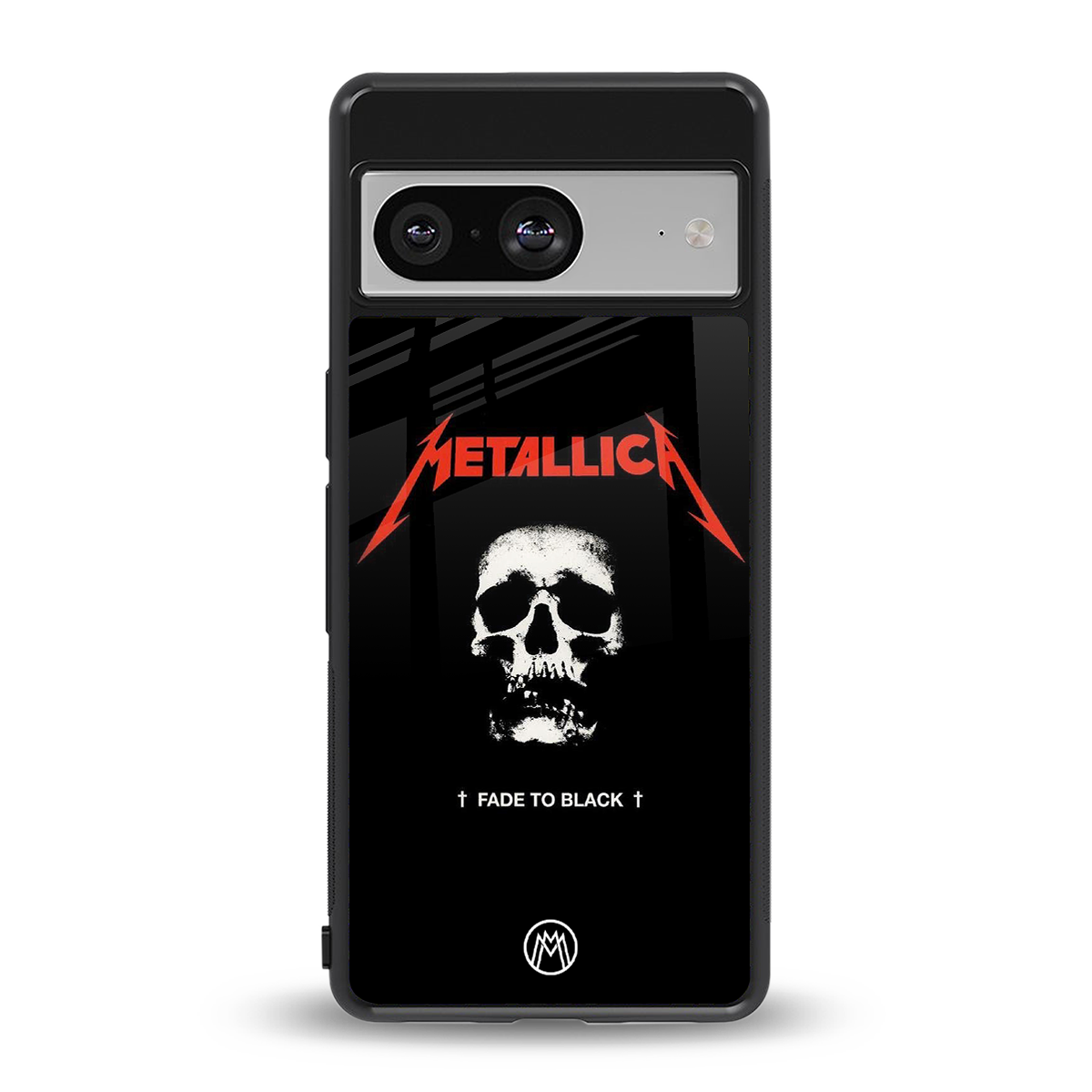 metallica black back phone cover | glass case for Google Pixel 8