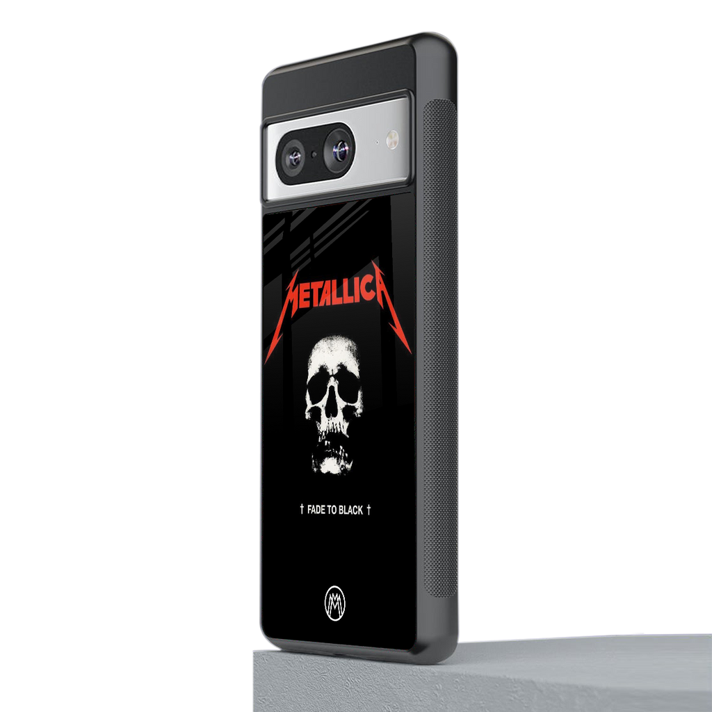 metallica black back phone cover | glass case for Google Pixel 8