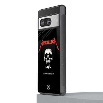 metallica black back phone cover | glass case for Google Pixel 8