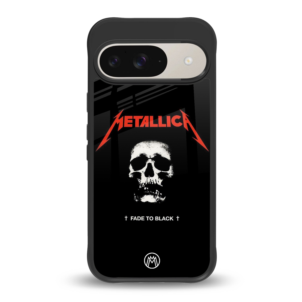 metallica black back phone cover | glass case for google pixel 9