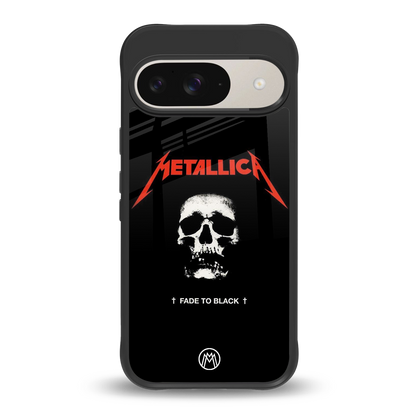 metallica black back phone cover | glass case for google pixel 9