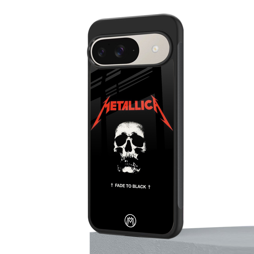 metallica black back phone cover | glass case for google pixel 9