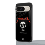 metallica black back phone cover | glass case for google pixel 9