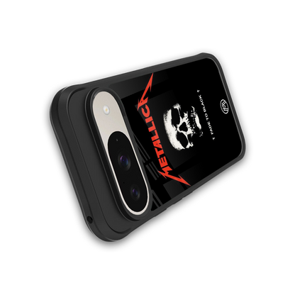 metallica black back phone cover | glass case for google pixel 9