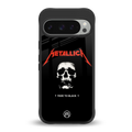 metallica black back phone cover | glass case for google pixel 9 pro xl