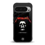metallica black back phone cover | glass case for google pixel 9 pro xl