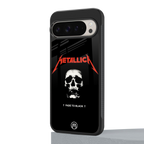 metallica black back phone cover | glass case for google pixel 9 pro