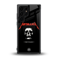 metallica black back phone cover | glass case for samsung galaxy s23 ultra