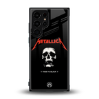 metallica black back phone cover | glass case for samsung galaxy s23 ultra