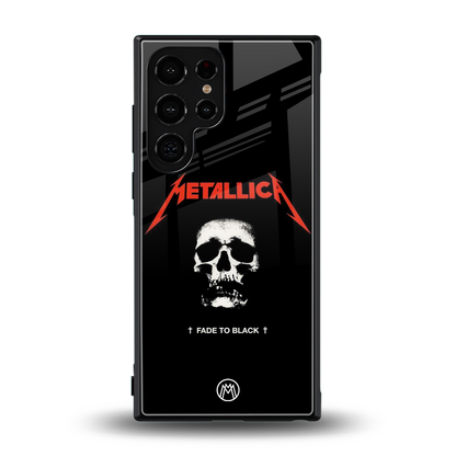 metallica black back phone cover | glass case for samsung galaxy s23 ultra
