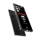 metallica black back phone cover | glass case for samsung galaxy s23 ultra