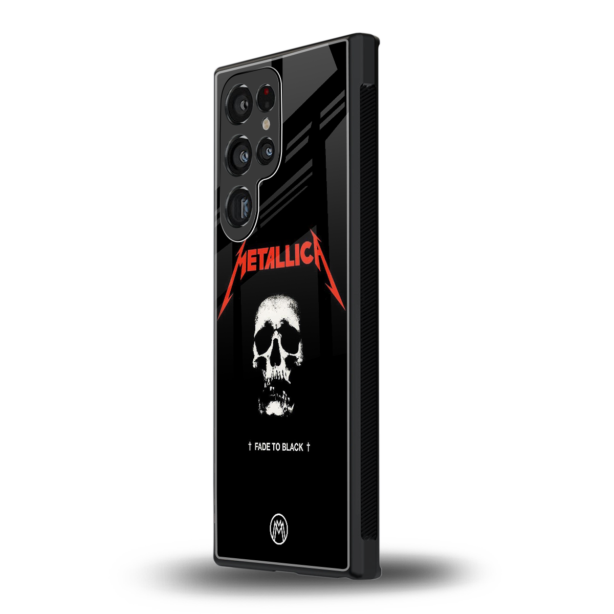 metallica black back phone cover | glass case for samsung galaxy s24 ultra
