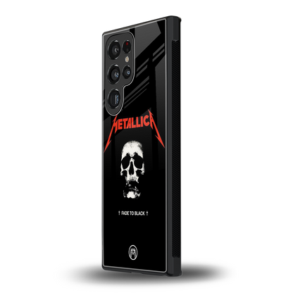 metallica black back phone cover | glass case for samsung galaxy s24 ultra
