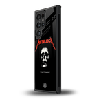 metallica black back phone cover | glass case for samsung galaxy s23 ultra