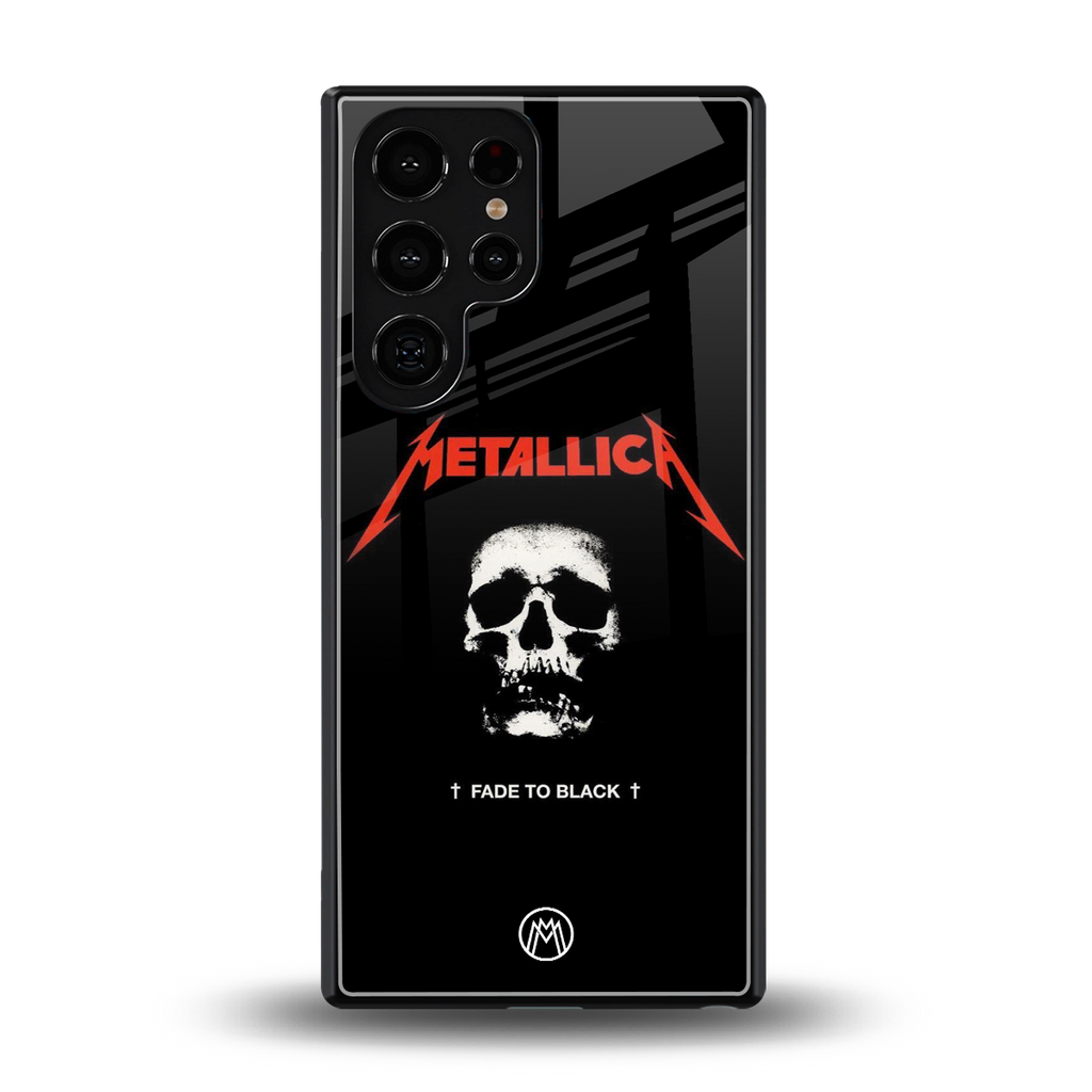 metallica black back phone cover | glass case for samsung galaxy s25 ultra