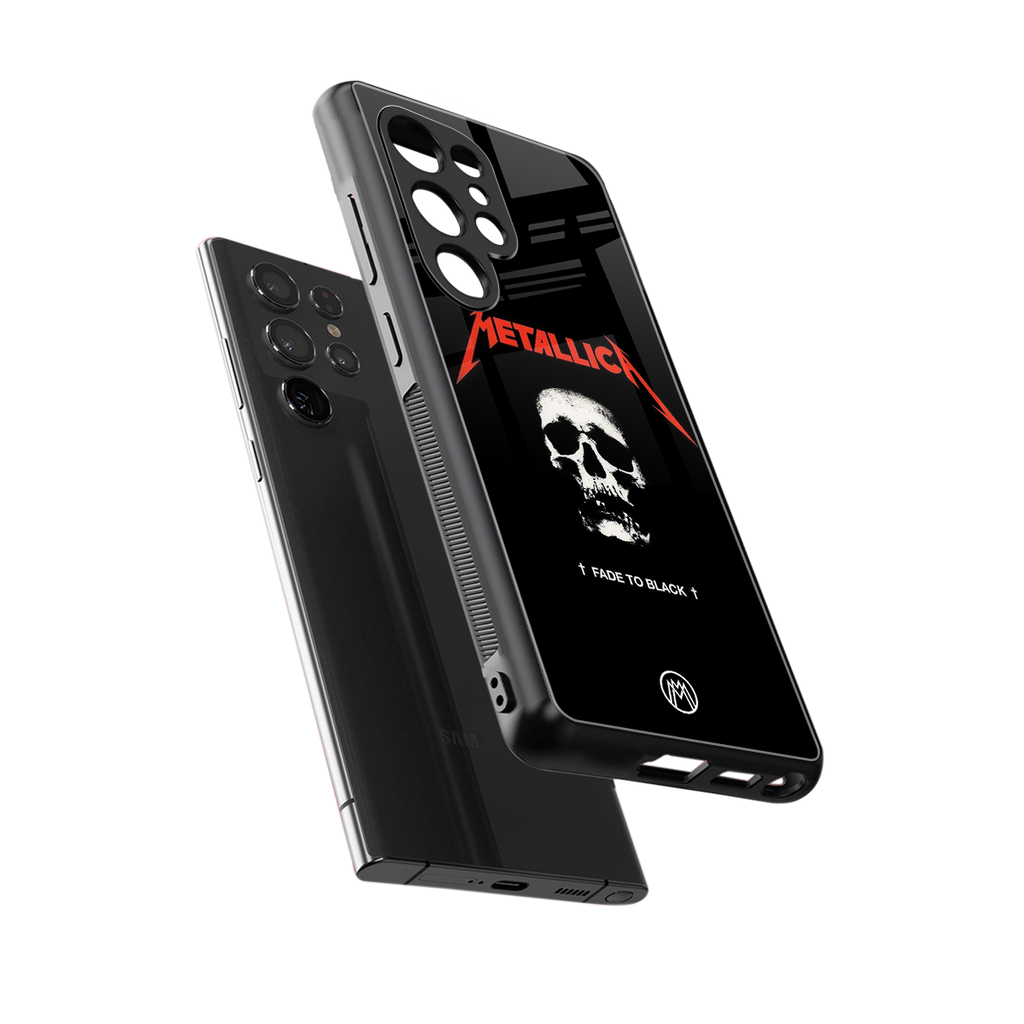 metallica black back phone cover | glass case for samsung galaxy s25 ultra