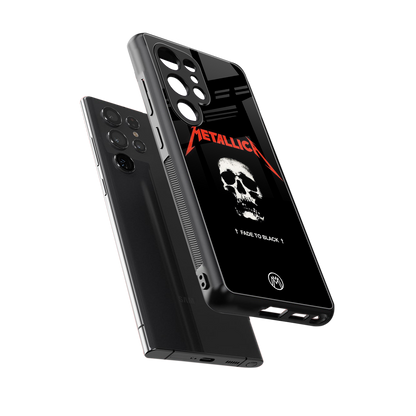 metallica black back phone cover | glass case for samsung galaxy s25 ultra
