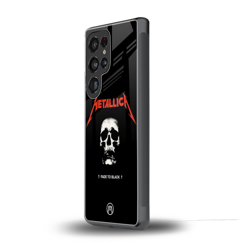 metallica black back phone cover | glass case for samsung galaxy s25 ultra