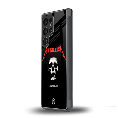 metallica black back phone cover | glass case for samsung galaxy s25 ultra