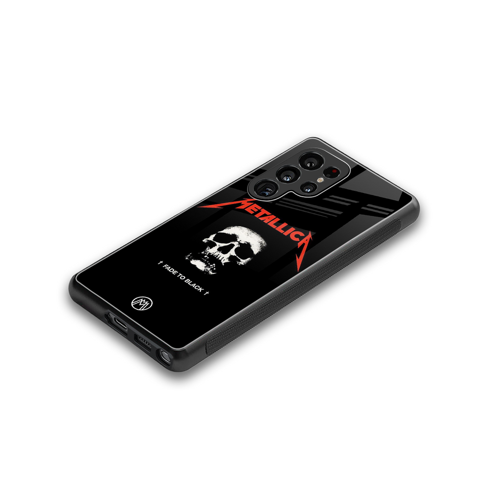 metallica black back phone cover | glass case for samsung galaxy s25 ultra