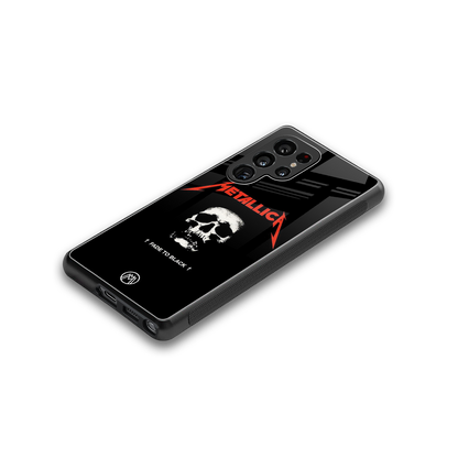 metallica black back phone cover | glass case for samsung galaxy s25 ultra