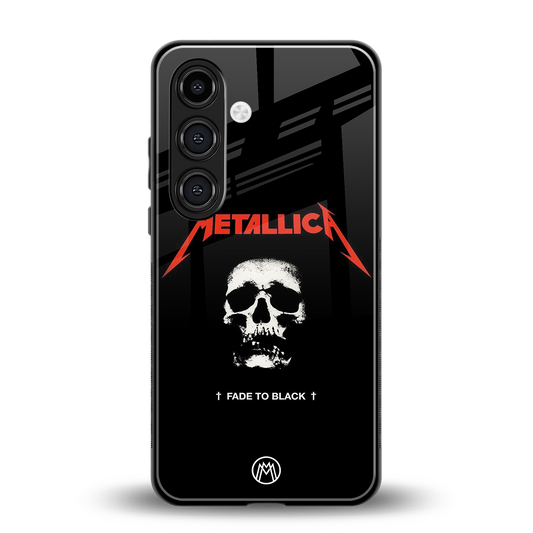 metallica black back phone cover | glass case for samsung galaxy s24