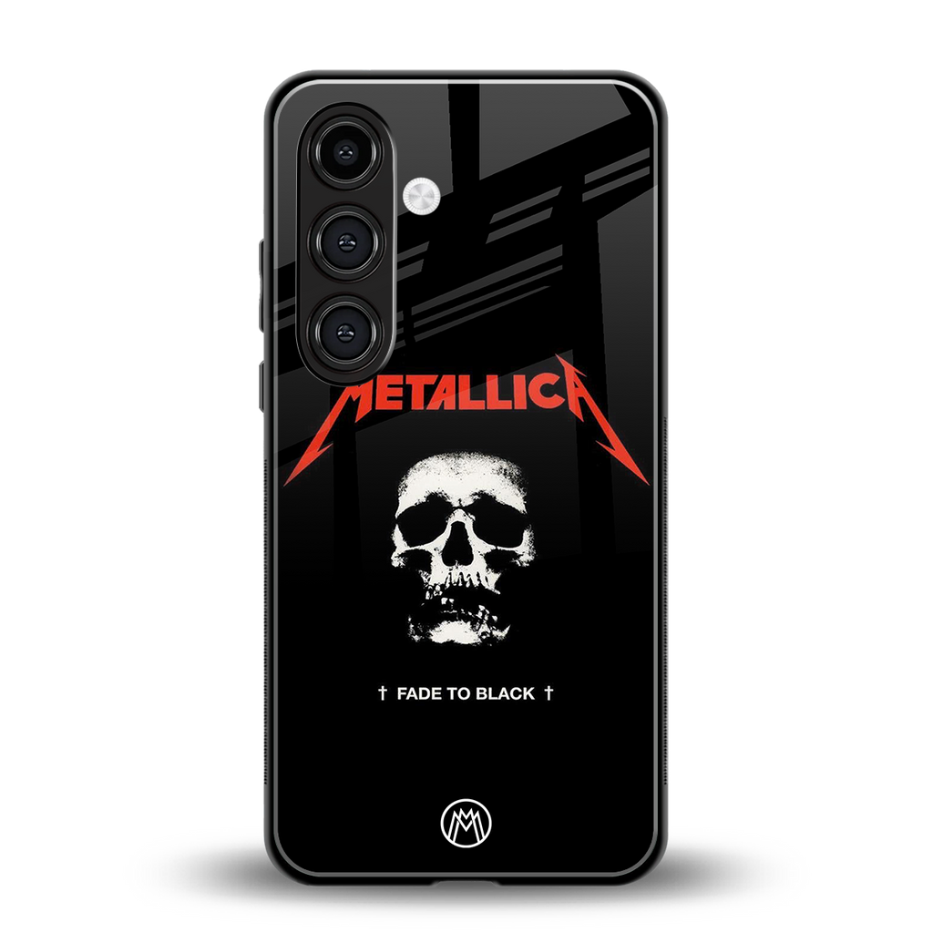 metallica black back phone cover | glass case for samsung galaxy s23 fe