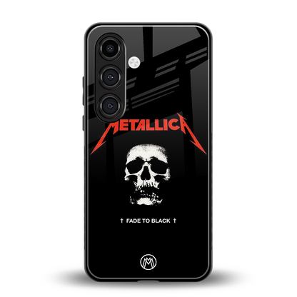 metallica black back phone cover | glass case for samsung galaxy s24 fe