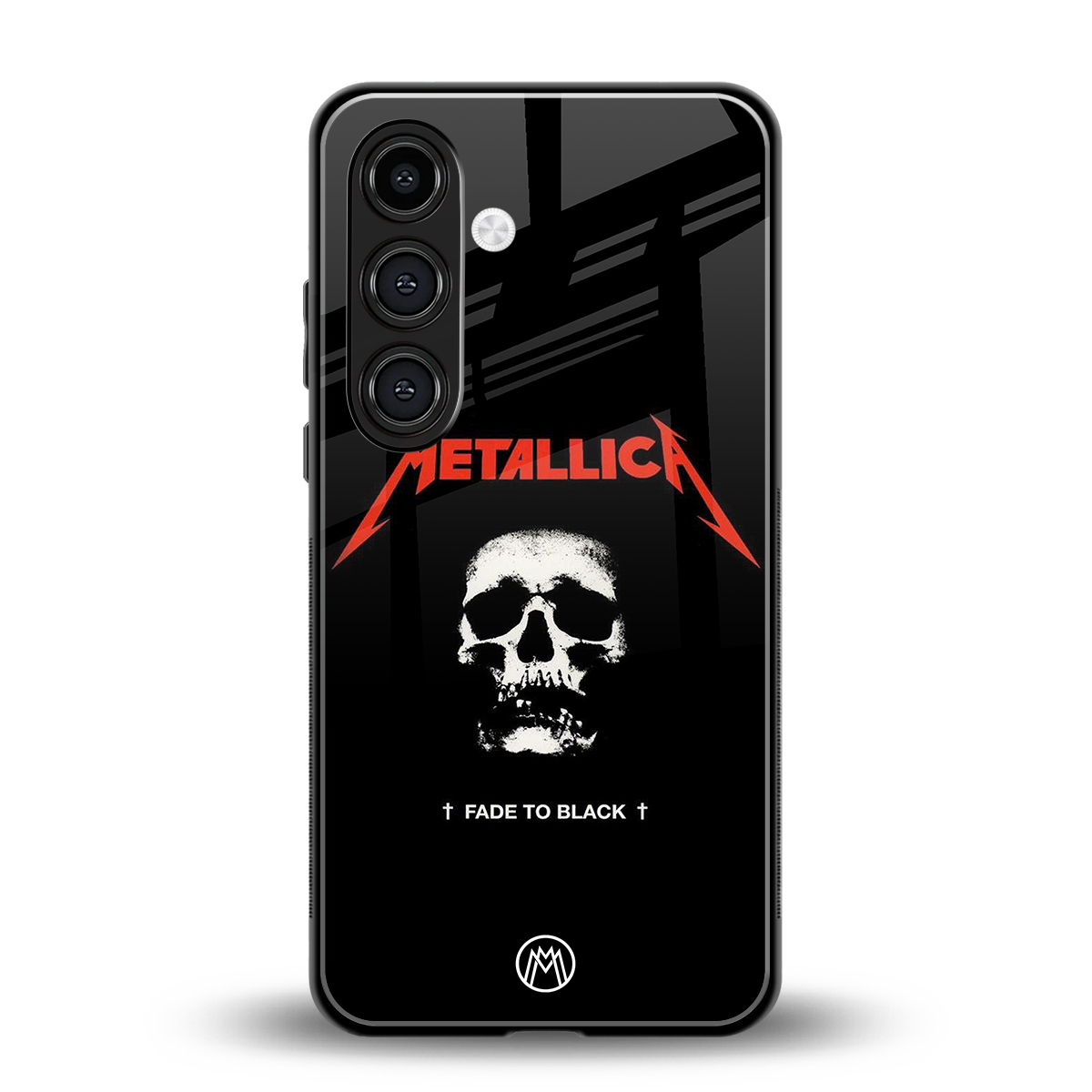 metallica black back phone cover | glass case for samsung galaxy s23 plus