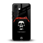 metallica black back phone cover | glass case for samsung galaxy s25 plus