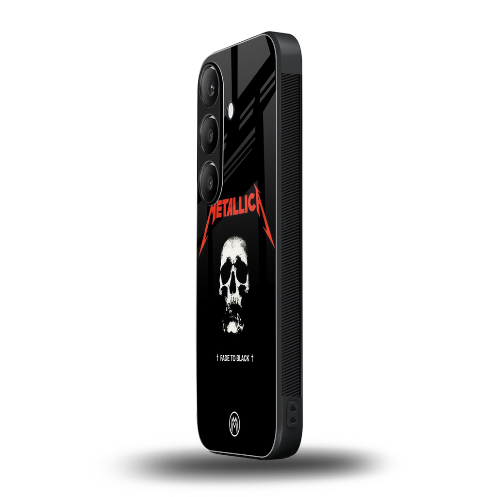 metallica black back phone cover | glass case for samsung galaxy s23 fe