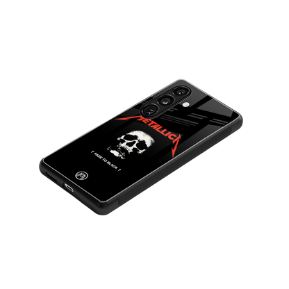 metallica black back phone cover | glass case for samsung galaxy s24 fe