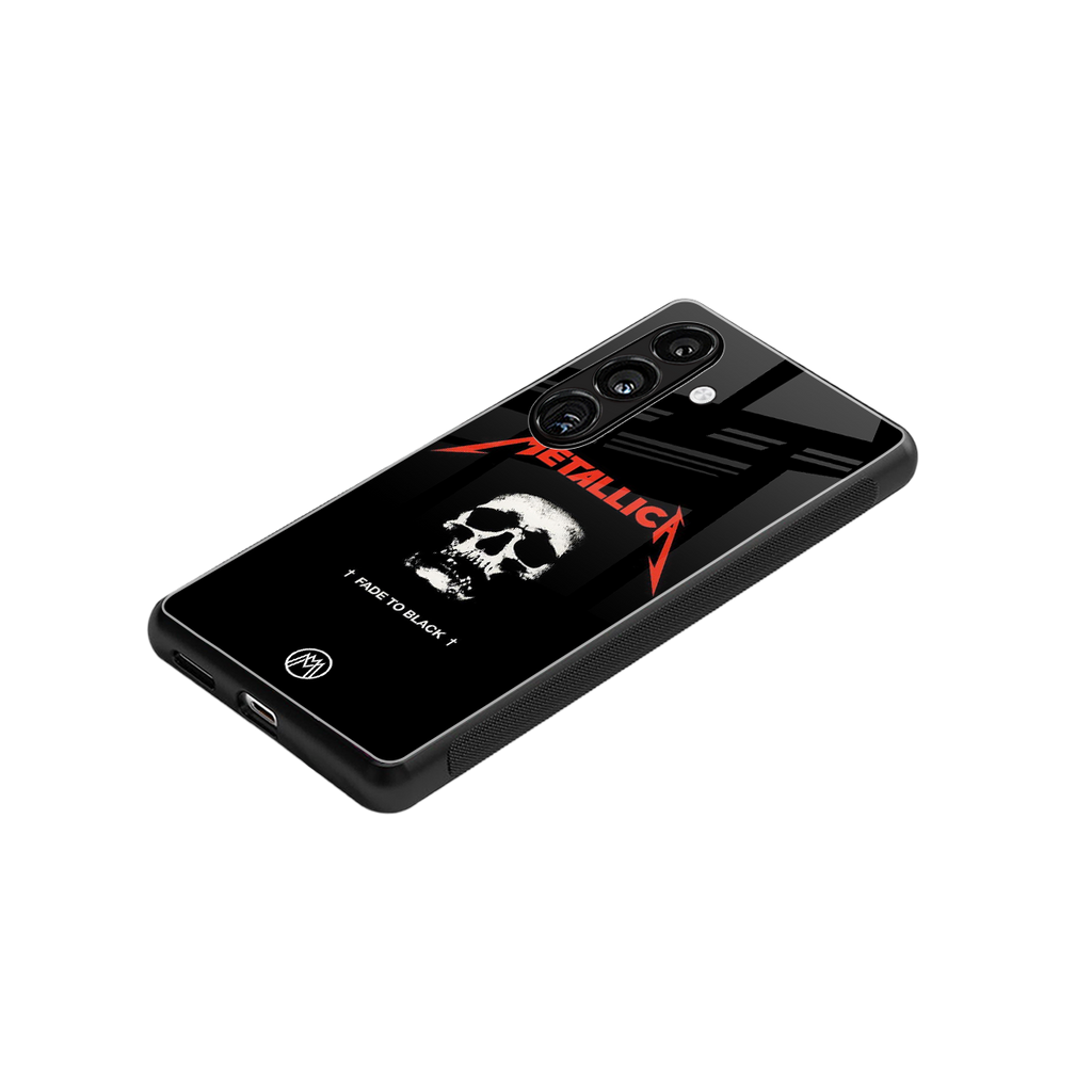 metallica black back phone cover | glass case for samsung galaxy s24 plus